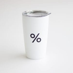 % Tumbler 12oz-White